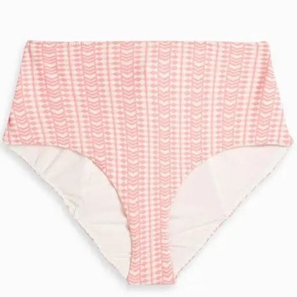LEMLEM Lola Stretch Jacquard High Rise Girly Bikini Briefs Pink Bow Small - Picture 7 of 7
